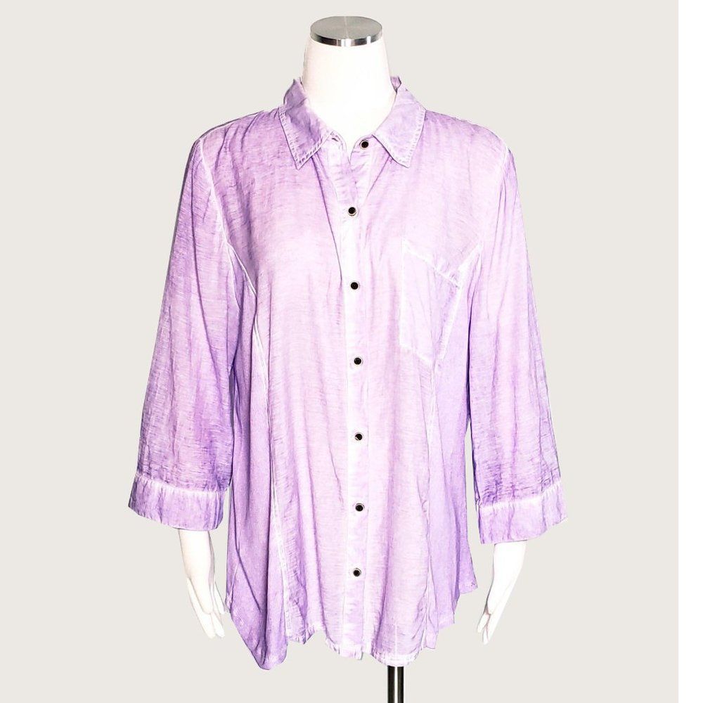 Style&Co.Tie Dye Button Down